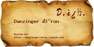 Danzinger Áron névjegykártya